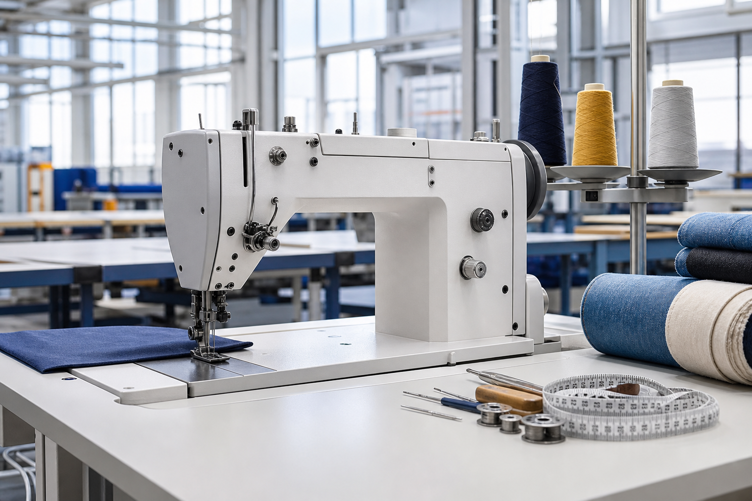 Máquina de coser industrial para talleres textiles